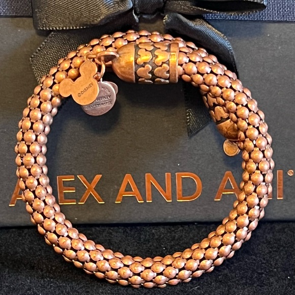 Alex & Ani Disney Gift of Wisdom Mickey Mouse Rose Gold Wrap Bracelet - Picture 9 of 14